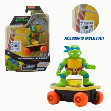 Imagem de Skate c/ Corda Leonardo Tartaruga Ninja Switch Kick Skaters