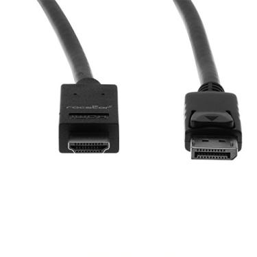 Imagem de Rocstor Y10C127-B1 Premium DisplayPort para HDMI Cabo conversor - 1,8 m - 4K - para monitor, projetor, Ultrabook, TV, placas gráficas, notebook e computador desktop, preto
