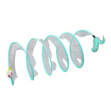 Imagem de Baoblaze Túnel para gatos, tubo de túnel com mola para gatos, pista grande para gatos internos, brinquedo interativo durável, Rato