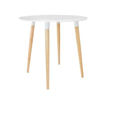 Imagem de Mesa Jantar Redonda Ayme 80cm Suporte Canhão Pé Palito (Branco)
