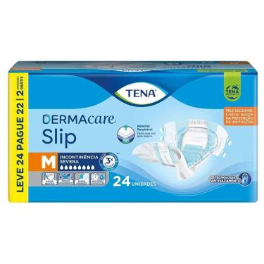Imagem de Fralda Descartável Adulto Tena | Slip Dermacare Tamanho M - 3 Pacotes com 24 Tiras