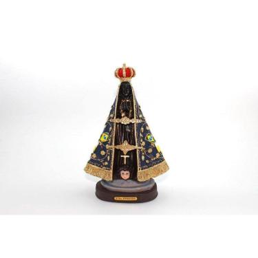 Imagem de Imagem Nossa Senhora Aparecida Bandeira Resina 22 Cm