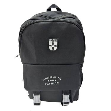 Imagem de Mochila Juvenil Impermeável Fashion You Pin Preta - Sport