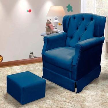 Imagem de Poltrona Cadeira De Amamentação Balanço Ternura Speciale Home Azul