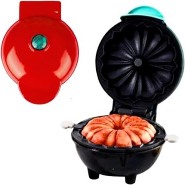 Imagem de Máquina de Fazer Bolos Doces Waffle Rosquinhas Donuts Assadeira Mini Bundt Cake Maker Premium (220, Volts)