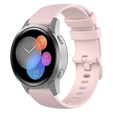 Imagem de Pulseira de silicone compatível com Garmin Forerunner 245, pulseira de silicone de liberação rápida para Garmin Venu Sq/Venu Sq Music/Venu/Venu Sq 2/Venu 2 Plus, rosa