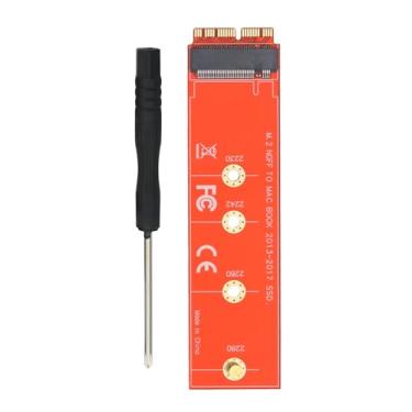 Imagem de suckoo Adaptador conversor vermelho para MacBook Air Pro 2013-2017 A1465 A1466 A1398 A1502 12+16 pinos para NVME M-Key M.2 PCI-E 4.0 3.0 SSD 2230 2242 2260 2280