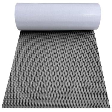 Imagem de Hjdeck Tapete de tração antiderrapante universal para deck de barco, caiaques, almofada de 120 x 30 cm, folha de espuma vinílica acetinada aparável para caiaques, barco, trailer, piscina, degraus, paddle, prancha de surf, SUP, tapete de aperto de diamante macio