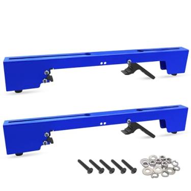 Imagem de Gabasinover Suporte de Serra de Esquadria Portátil Leve, Ferramenta de Fixação Rápida para Serra de Esquadria DMS01A, DMS03A (PM-7002), Azul, 20.07 x 1.37 x 20.07 cm, Ferro