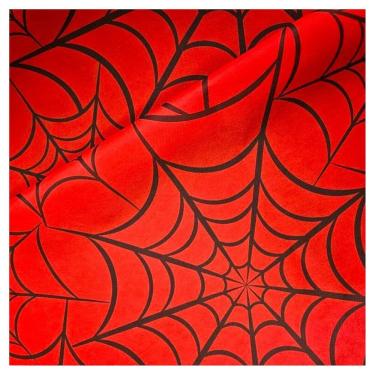 Imagem de TNT Estampado Toalha De Mesa de Doces Decoração Festa Aranha Aniversário Tema Homem Super Herói Halloween Teia