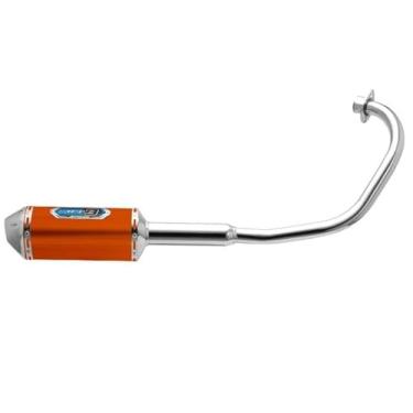 Imagem de Escapamento Esportivo Pro Tork Mini 3 Trioval Ybr 125 Factor 09/15 Curva Cromada/Ponteira Dourada