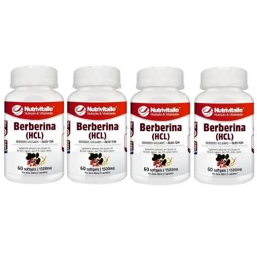 Imagem de KIT 04 BERBERINA (HCL) 1500MG 60 SOFTGELS NUTRIVITALLE