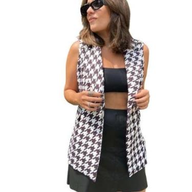 Imagem de Colete Alfaiataria Sobreposição Alongado-Feminino