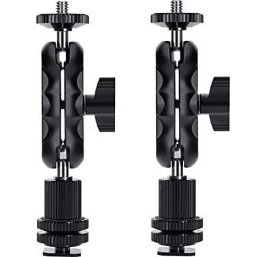 Imagem de Lanxire Cool Ballhead Double Ball Head Adapter with 1/4’’ Screw and Cold Shoe Mount - 2 Pack for DSLR Cameras, Camcorders, Camera Cage, LCD Monitor, Flash, LED Light, Microphone, and More