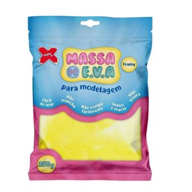 Imagem de Massa De Eva Para Modelagem 50g Make+ Amarelo Limão