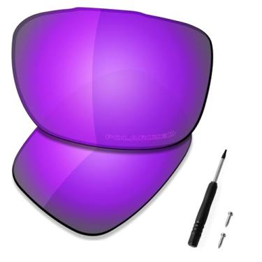 Imagem de SAUCER Lentes de reposição premium para óculos de sol Oakley TwoFace OO9189 | TwoFace Low Bridge Fit OO9256 High Defense - Violeta Roxo Polarizado