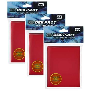 Imagem de DEK PROT Magic+ Protetores de cartão de jogos de tamanho normal - 180 mangas - vermelho pimenta