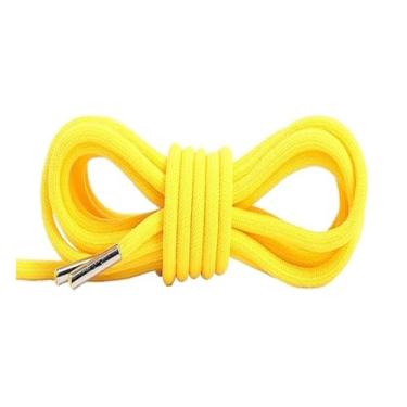 Imagem de Elastic Laces Sneakers For Sport Shoelaces Rubber Band For Casual Shoes Outdoor Leisure Round Shoestring Accessories(Yellow)