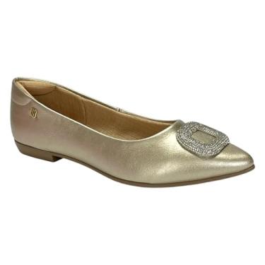 Imagem de Sapatilha Santinelli Strass Bico Fino 1266-701 Champagne