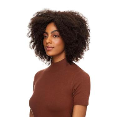 Imagem de Peruca Cabelo Humano Crespo Textura Kinky Castanho Escuro De Benguela (40cm)