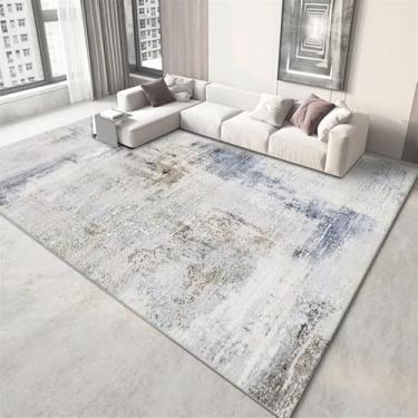 Imagem de Tapetes para sala de estar, cor clara, decoração de quarto, carpete grande, sofá, área, tapete cinza, lavável, tapete de sala, flanela, 8.120 x 160 cm, 47 x 63 pol.