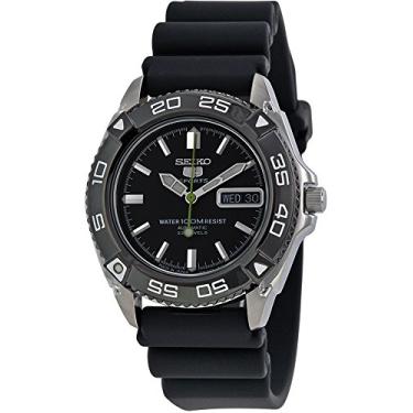 Imagem de Seiko Relógio feminino SNZB23J2 com mostrador preto, Preto, Alça