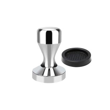 Imagem de OlBuWa Tamper de café 49 mm - Prensa de café expresso com tapete de silicone para casa e café