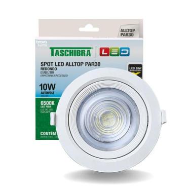Imagem de Spot de Led Embutir Alltop Par30 Redondo 10W Bivolt Taschibra, 6500K -