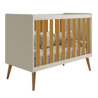 Imagem de Berço Americano Retrô Isis Areia Fosco com Savana Fosco - MoveisAqui