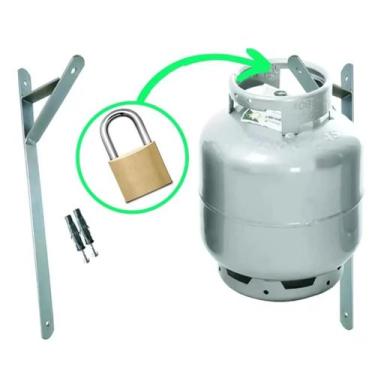 Imagem de Suporte Para Botijão de Gás em Aço - Suspenso Parede Cozinha - VALE MI