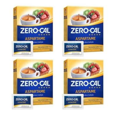 Imagem de Adoçante Em Pó Zero-Cal Aspartame 4 Caixas C/50 Sachês - Zero Cal