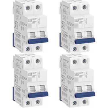 Imagem de Kit 4 unidades - weg disjuntor bipolar din 32a (mdw-c 32a 2 polos) - 0