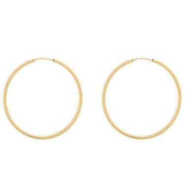 Imagem de Brinco De Argola Redonda Em Ouro 18k-750 - DR Jóias