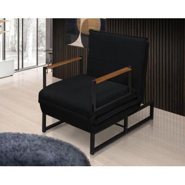 Imagem de Poltrona Estofada Reclinável Versat Retrátil Cama Chaise Puff Clínica 