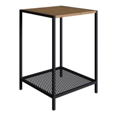 Imagem de Mesa Lateral Quadrada 40x40cm Est Aço York Vermont Artesano - Artesano