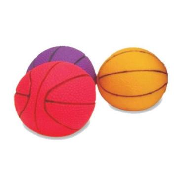 Imagem de Bola De Basquete Borracha Grande Para Pet 7,5 Cm 06 Peças - J. Pet