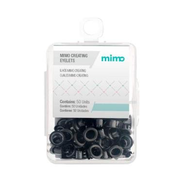 Imagem de Ilhós Mimo Creating - Redondo - Preto - 4,5 mm - 50 Unids