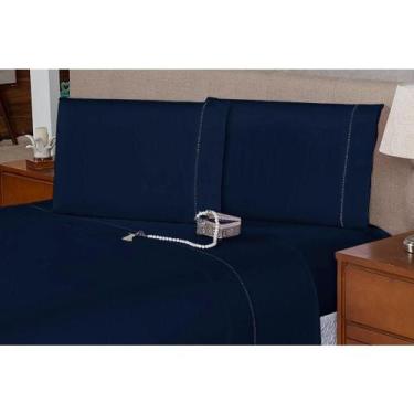 Imagem de 1 Fronha com Ponto Palito 70cmx50cm Percal Flex 400 Fios Toque Acetina