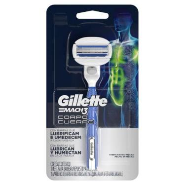 Imagem de Gillette Mach3 Corpo Aparelho de Depilação Corporal com Barras Umectan