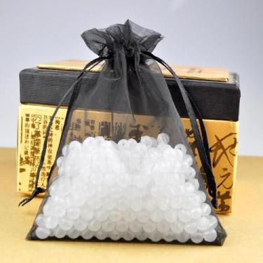 Imagem de 100 Saquinho de organza 7x9  cor preto com fita cetim - OKABOX