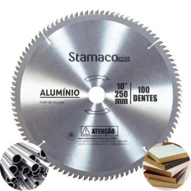 Imagem de Serra Circular 250mm Corte Disco 10 Polegadas 100 Dentes Aço - Stamaco