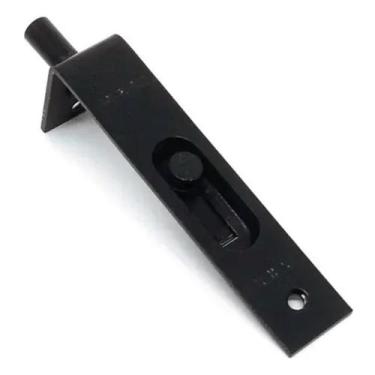 Imagem de Trinco De Embutir Aço Para Porta De Madeira Preto Pado