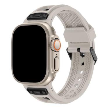 Imagem de Pulseira Silicone Robusta Web Compatível com Watch Ultra - Baú do Viki