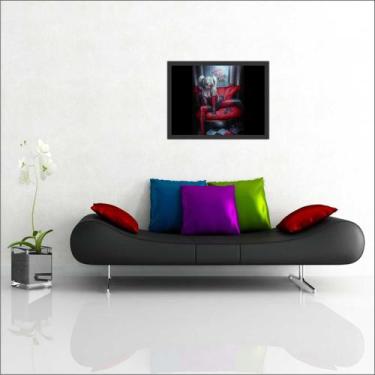 Imagem de Quadro Decorativo Arlequina Super Heróis Salas Quartos Decorações Com 