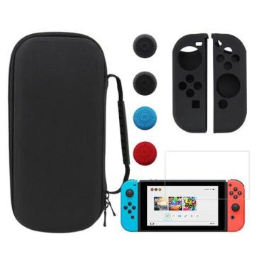 Imagem de Kit Proteção Para Nintendo Switch 7 em 1 - Case Capa Película Grips Ca