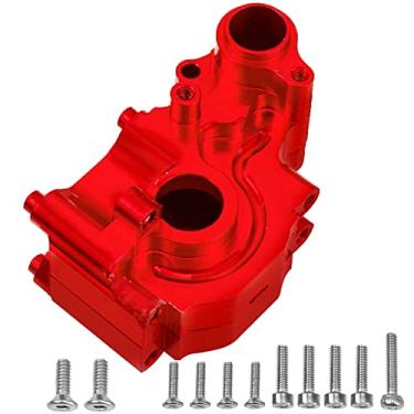 Imagem de Vgoohobby Auminum Alloy Rear Gear Box Gearbox Housing Compatible with 1/18 Mini-T 2.0 2WD Stadium RC Truck Upgrade Parts (Red)