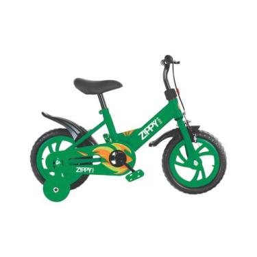 Imagem de Bike Infantil Aro 12 Verde Rodinhas Apoio Menino Menina - Mimo Style