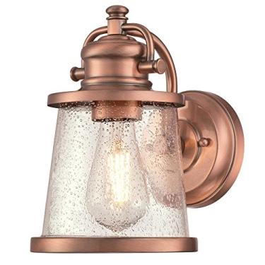 Imagem de Westinghouse Lighting 6361000 Emma Jane One-Light, Acabamento de cobre lavado com vidro transparente para parede exterior