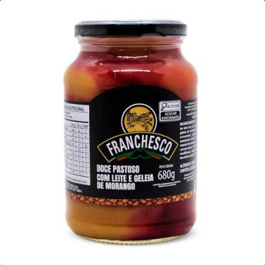 Imagem de Doce de Leite Pastoso com Morango Franchesco Pote Vidro 680g, Doce de 