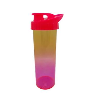Imagem de Garrafa Ice Degradê - Amarelo e Pink Brilhante- Tampa Pink - 1 unidade